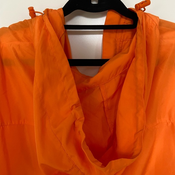 Orange Windbreaker - Nylon - Forever 21 - Men's US XS - UNISEX - Hooded - Picture 6 of 7